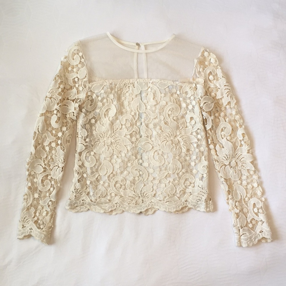 Endless Rose Lace Long Sleeve Top. Size XS. EUC